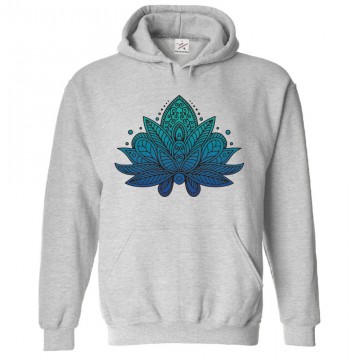 lotus-flower-color-vector-sports-grey-hoodie